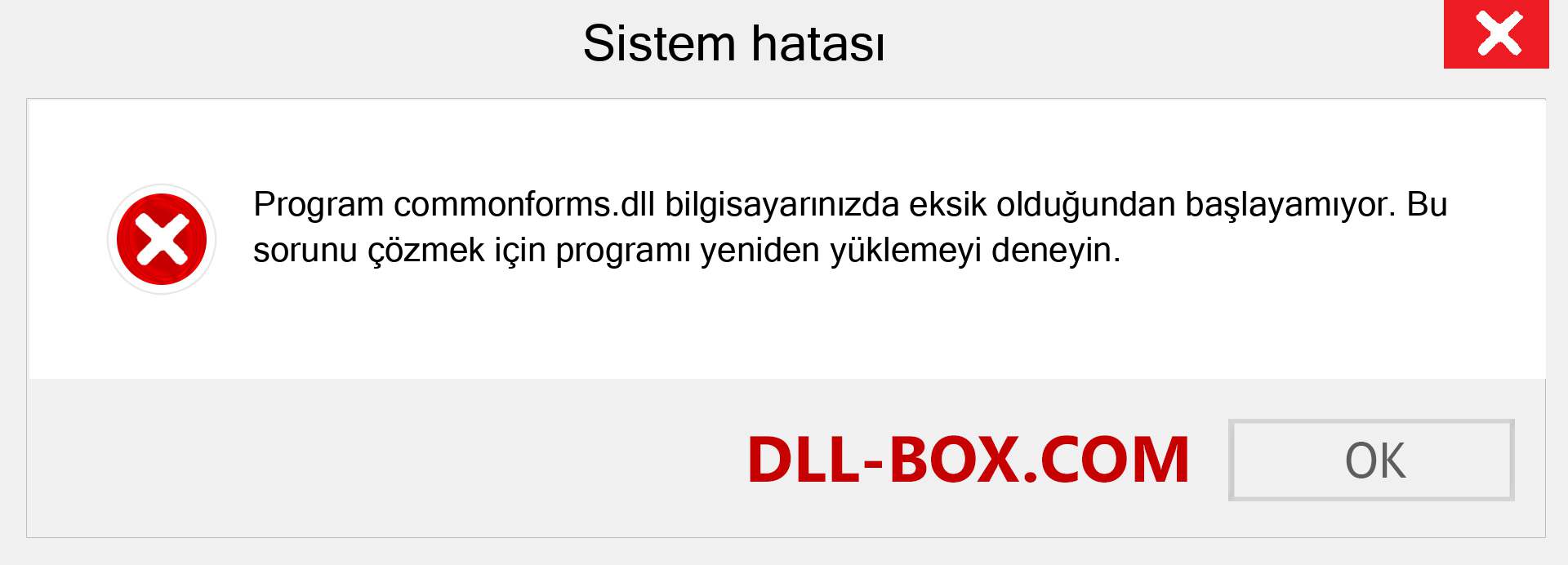 commonforms.dll dosyası eksik mi? Windows 7, 8, 10 için İndirin - Windows'ta commonforms dll Eksik Hatasını Düzeltin, fotoğraflar, resimler